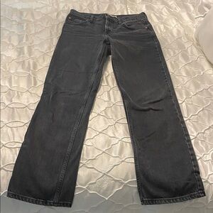 Topshop Black Kori High-Rise Straight Jeans